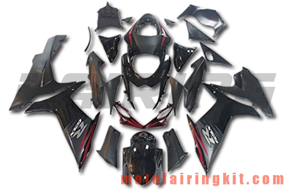 Fairing Kits Fit for GSX-R750 GSX-R600 K11 2011 2012 2013 2014 2015 2016 2017 2018 2019 Plastic ABS Injection Mold Complete Motorcycle Body Aftermarket Bodywork Frame (Black) B053