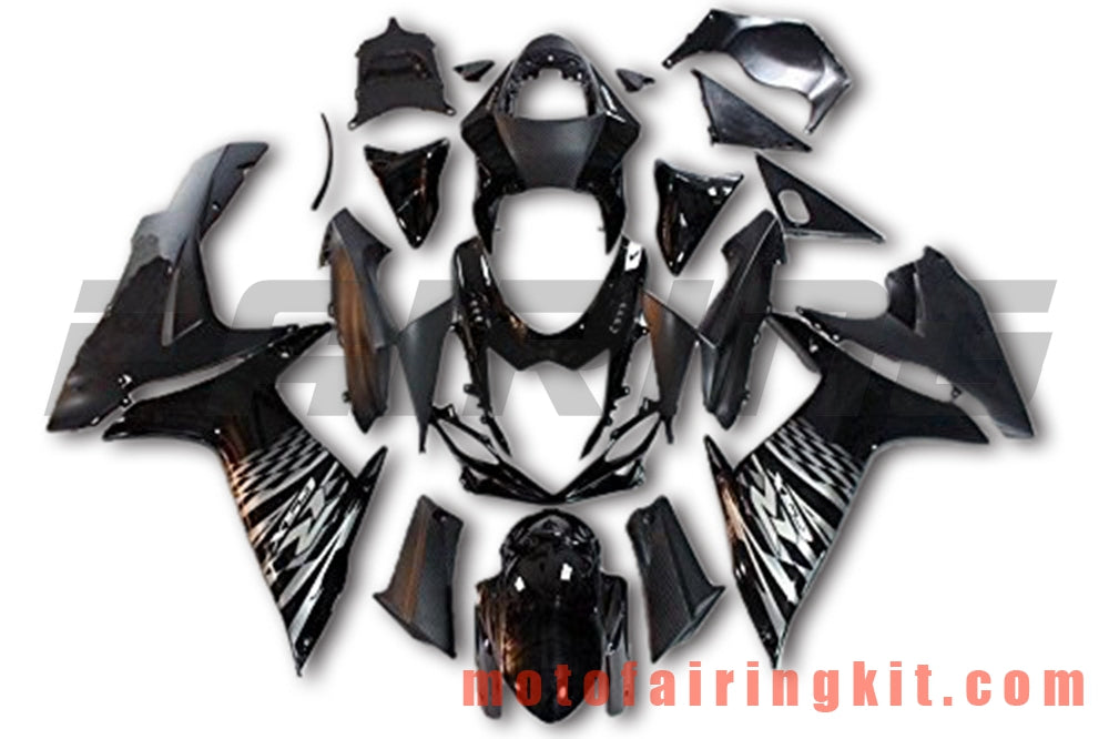 Fairing Kits Fit for GSX-R750 GSX-R600 K11 2011 2012 2013 2014 2015 2016 2017 2018 2019 Plastic ABS Injection Mold Complete Motorcycle Body Aftermarket Bodywork Frame (Black) B056