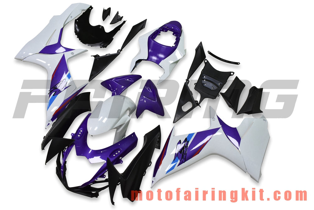 Fairing Kits Fit for GSX-R750 GSX-R600 K11 2011 2012 2013 2014 2015 2016 2017 2018 2019 Plastic ABS Injection Mold Complete Motorcycle Body Aftermarket Bodywork Frame (Purple & White) B060