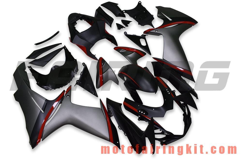 Fairing Kits Fit for GSX-R750 GSX-R600 K11 2011 2012 2013 2014 2015 2016 2017 2018 2019 Plastic ABS Injection Mold Complete Motorcycle Body Aftermarket Bodywork Frame (Black & Red) B061