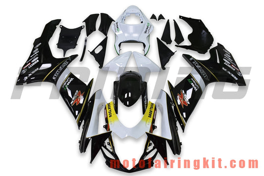 Fairing Kits Fit for GSX-R750 GSX-R600 K11 2011 2012 2013 2014 2015 2016 2017 2018 2019 Plastic ABS Injection Mold Complete Motorcycle Body Aftermarket Bodywork Frame (Black & White) B065