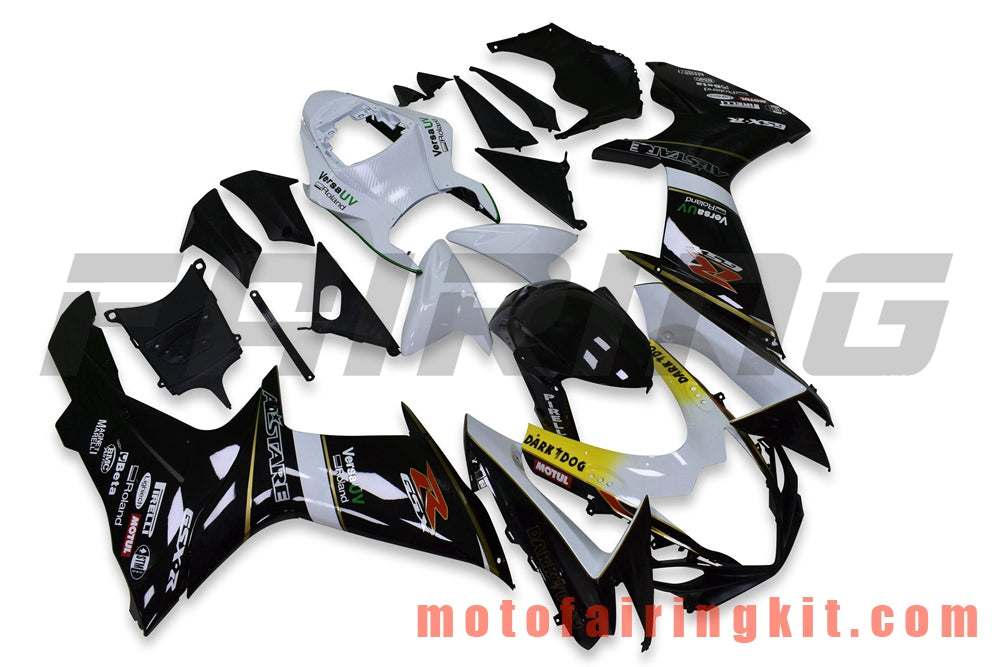 Fairing Kits Fit for GSX-R750 GSX-R600 K11 2011 2012 2013 2014 2015 2016 2017 2018 2019 Plastic ABS Injection Mold Complete Motorcycle Body Aftermarket Bodywork Frame (Black & White) B065