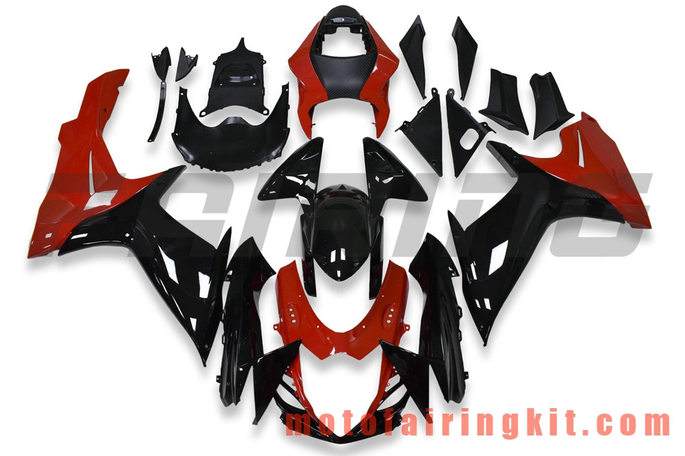 Fairing Kits Fit for GSX-R750 GSX-R600 K11 2011 2012 2013 2014 2015 2016 2017 2018 2019 Plastic ABS Injection Mold Complete Motorcycle Body Aftermarket Bodywork Frame (Red & Black) B066