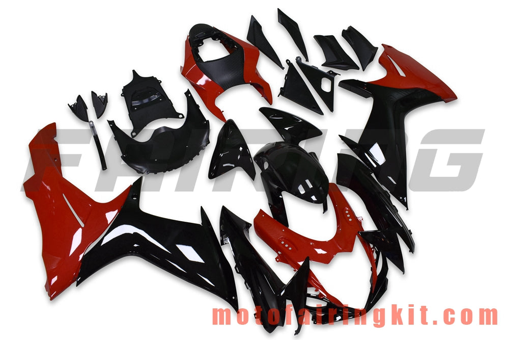 Fairing Kits Fit for GSX-R750 GSX-R600 K11 2011 2012 2013 2014 2015 2016 2017 2018 2019 Plastic ABS Injection Mold Complete Motorcycle Body Aftermarket Bodywork Frame (Red & Black) B066