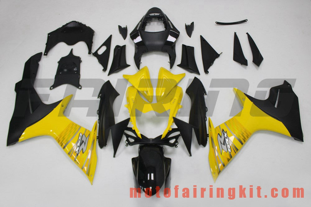 Fairing Kits Fit for GSX-R750 GSX-R600 K11 2011 2012 2013 2014 2015 2016 2017 2018 2019 Plastic ABS Injection Mold Complete Motorcycle Body Aftermarket Bodywork Frame (Black & ) B201