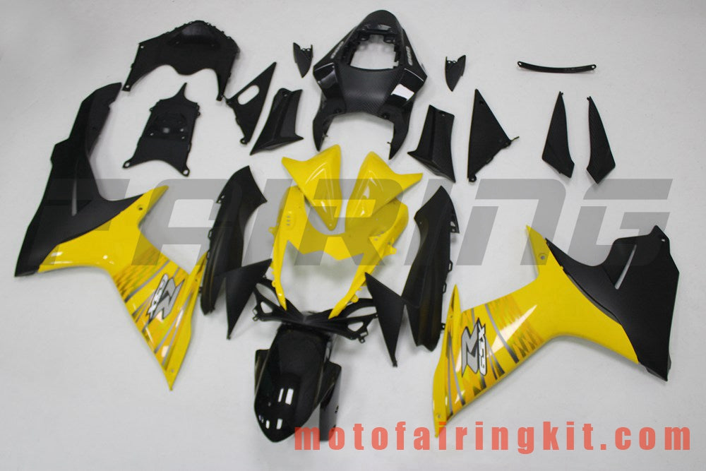 Kits de carenado aptos para GSX-R750 GSX-R600 K11 2011 2012 2013 2014 2015 2016 2017 2018 2019 Molde de inyección de plástico ABS Carrocería completa para motocicleta Carrocería del mercado de accesorios Marco (negro y) B201