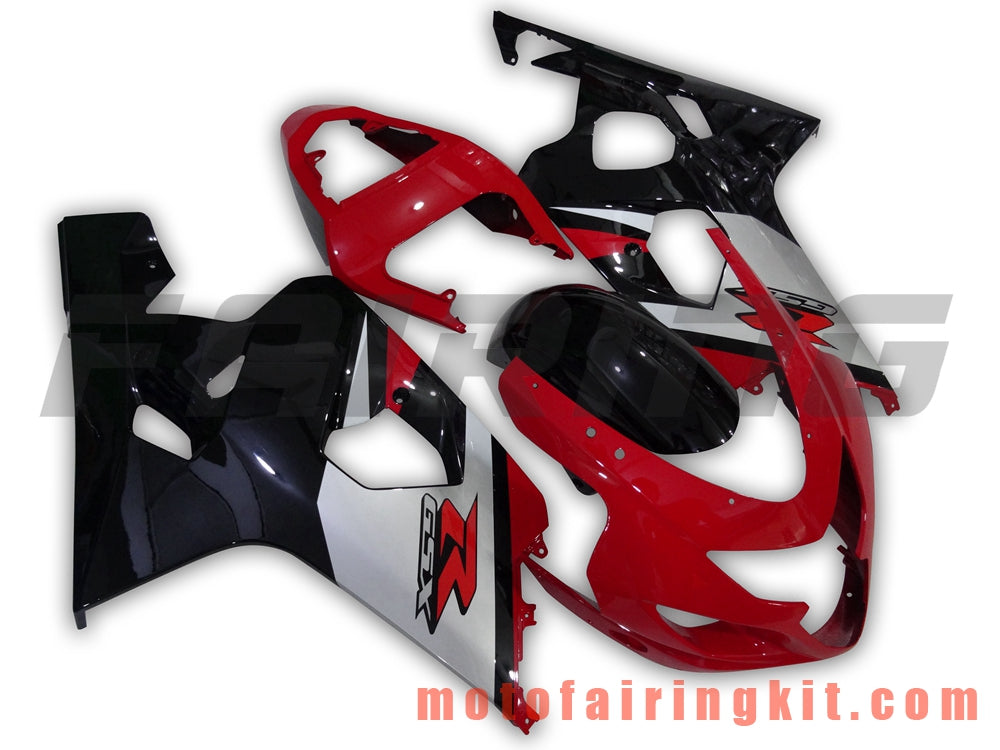 Fairing Kits Fit for GSX-R750 GSX-R600 K4 2004 2005 GSXR 600 750 K4 04 05 Plastic ABS Injection Mold Complete Motorcycle Body Aftermarket Bodywork Frame (Red & Black) B007