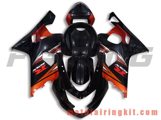 Fairing Kits Fit for GSX-R750 GSX-R600 K4 2004 2005 GSXR 600 750 K4 04 05 Plastic ABS Injection Mold Complete Motorcycle Body Aftermarket Bodywork Frame (Black & Orange) B010