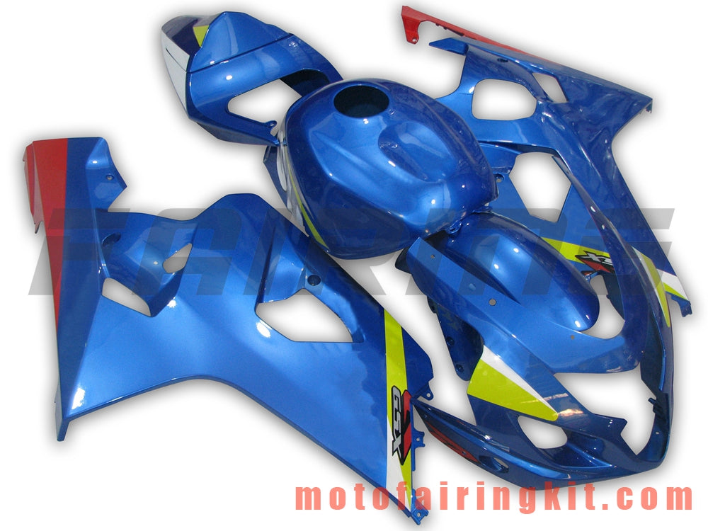 フェアリングキット GSX-R750 GSX-R600 K4 2004 2005 GSXR 600 750 K4 04 05 プラスチック ABS 射出成型 完全なオートバイボディ アフターマーケットボディワークフレーム (ブルー &amp; グリーン) B011