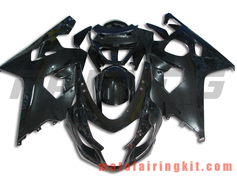 Fairing Kits Fit for GSX-R750 GSX-R600 K4 2004 2005 GSXR 600 750 K4 04 05 Plastic ABS Injection Mold Complete Motorcycle Body Aftermarket Bodywork Frame (Black) B016