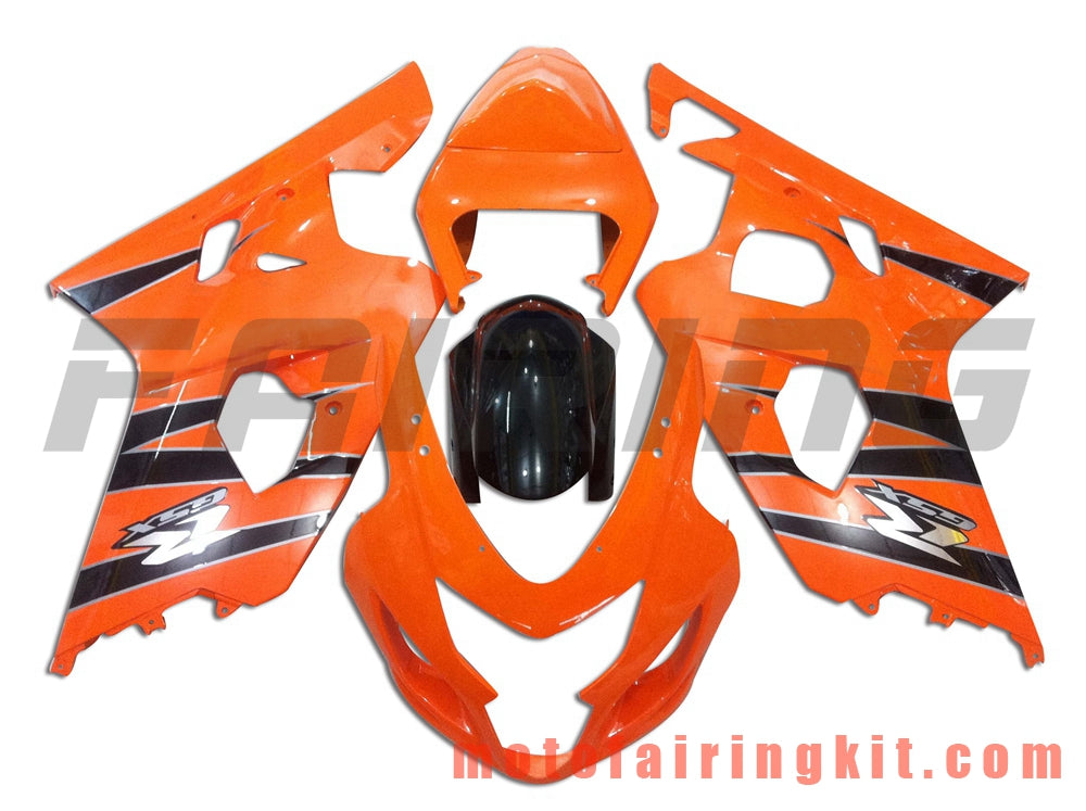 Fairing Kits Fit for GSX-R750 GSX-R600 K4 2004 2005 GSXR 600 750 K4 04 05 Plastic ABS Injection Mold Complete Motorcycle Body Aftermarket Bodywork Frame (Orange & Black) B020