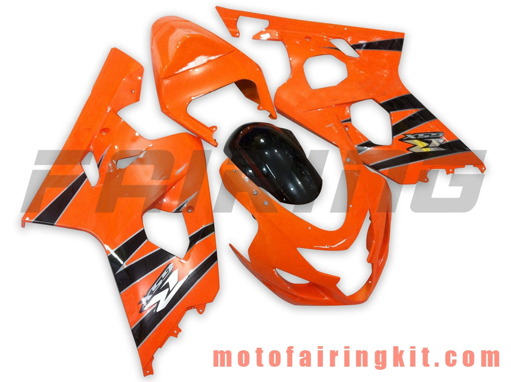 Kits de carenado aptos para GSX-R750 GSX-R600 K4 2004 2005 GSXR 600 750 K4 04 05 Molde de inyección de plástico ABS Carrocería completa para motocicleta Marco de carrocería de posventa (naranja y negro) B020