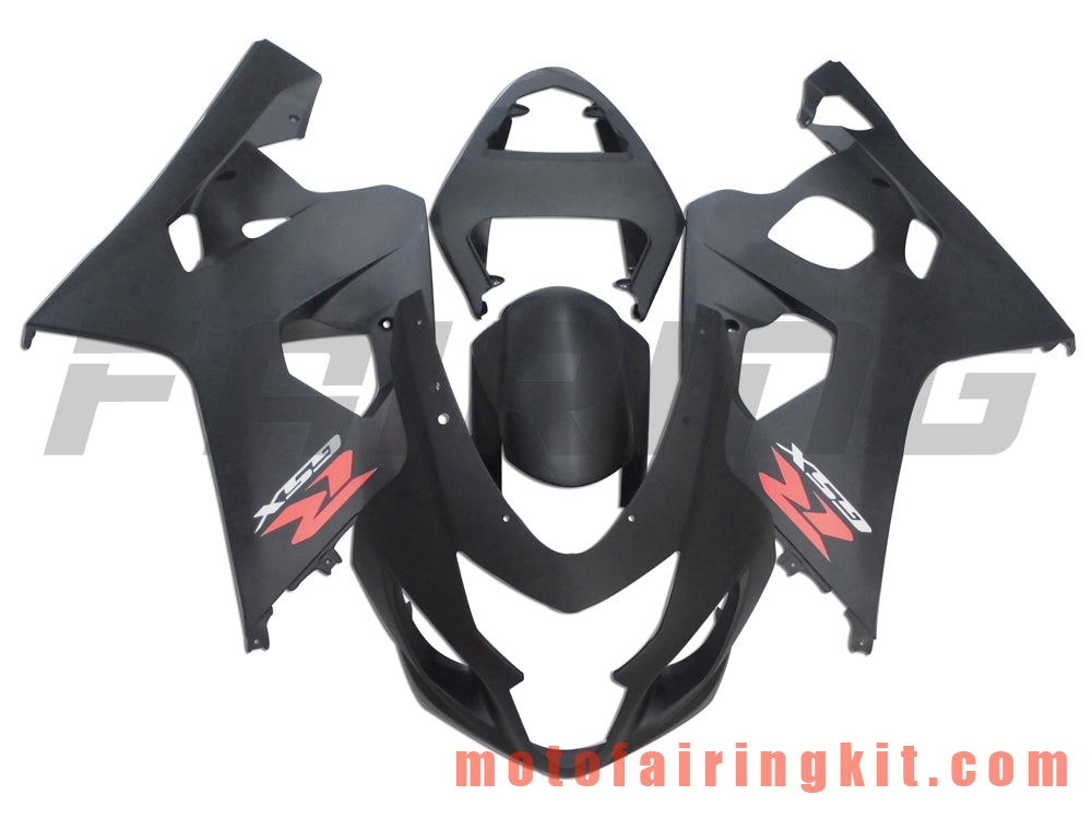 Fairing Kits Fit for GSX-R750 GSX-R600 K4 2004 2005 GSXR 600 750 K4 04 05 Plastic ABS Injection Mold Complete Motorcycle Body Aftermarket Bodywork Frame (Black) B021