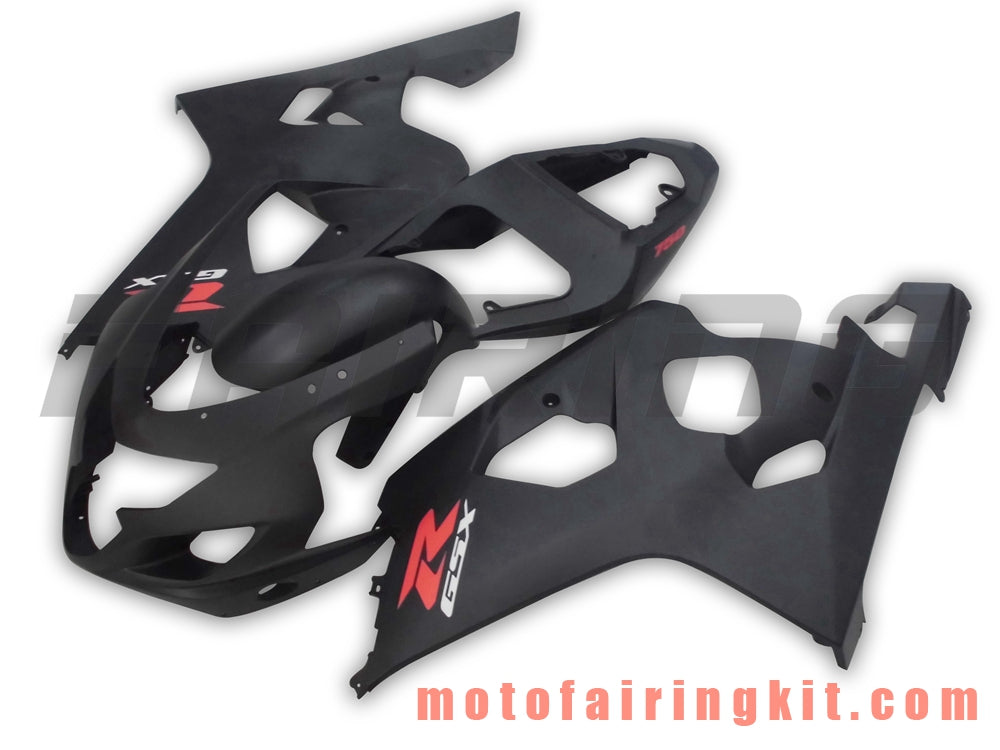 Fairing Kits Fit for GSX-R750 GSX-R600 K4 2004 2005 GSXR 600 750 K4 04 05 Plastic ABS Injection Mold Complete Motorcycle Body Aftermarket Bodywork Frame (Black) B021