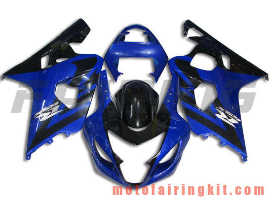 Kits de carenado aptos para GSX-R750 GSX-R600 K4 2004 2005 GSXR 600 750 K4 04 05 Molde de inyección de plástico ABS Carrocería completa para motocicleta Marco de carrocería de posventa (azul y negro) B023