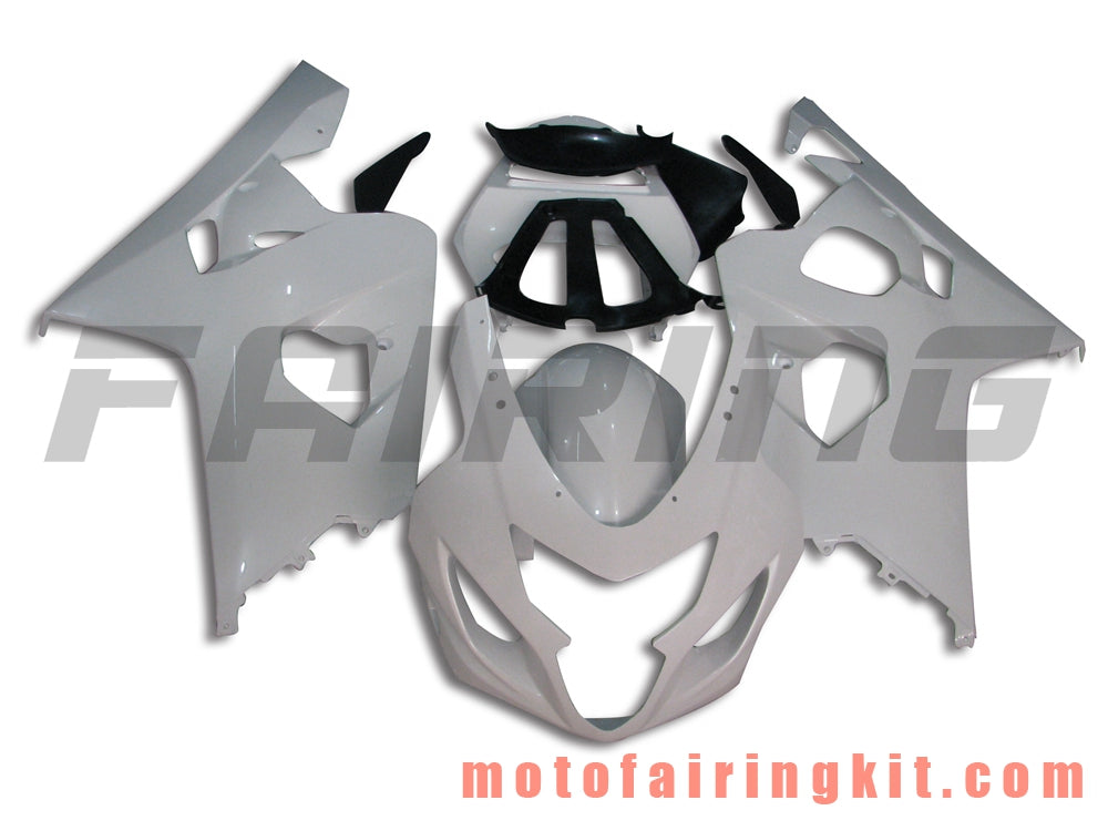 Fairing Kits Fit for GSX-R750 GSX-R600 K4 2004 2005 GSXR 600 750 K4 04 05 Plastic ABS Injection Mold Complete Motorcycle Body Aftermarket Bodywork Frame (White) B024