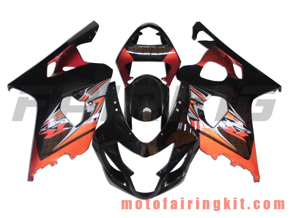 Fairing Kits Fit for GSX-R750 GSX-R600 K4 2004 2005 GSXR 600 750 K4 04 05 Plastic ABS Injection Mold Complete Motorcycle Body Aftermarket Bodywork Frame (Orange & Black) B026