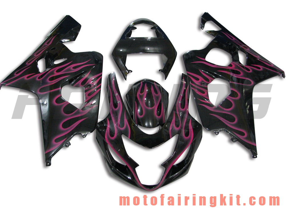 Fairing Kits Fit for GSX-R750 GSX-R600 K4 2004 2005 GSXR 600 750 K4 04 05 Plastic ABS Injection Mold Complete Motorcycle Body Aftermarket Bodywork Frame (Black & Purple) B028