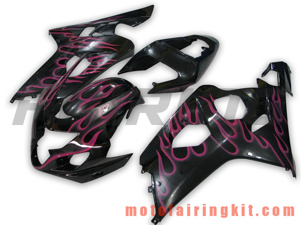 Fairing Kits Fit for GSX-R750 GSX-R600 K4 2004 2005 GSXR 600 750 K4 04 05 Plastic ABS Injection Mold Complete Motorcycle Body Aftermarket Bodywork Frame (Black & Purple) B028