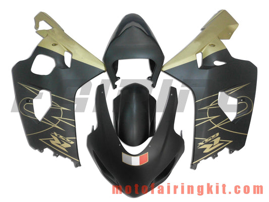 Kits de carenado aptos para GSX-R750 GSX-R600 K4 2004 2005 GSXR 600 750 K4 04 05 Molde de inyección de plástico ABS Carrocería completa para motocicleta Marco de carrocería de posventa (negro y dorado) B029