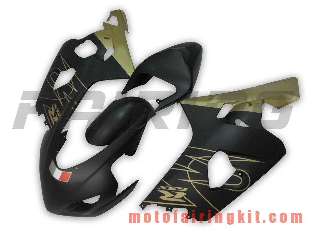 Kits de carenado aptos para GSX-R750 GSX-R600 K4 2004 2005 GSXR 600 750 K4 04 05 Molde de inyección de plástico ABS Carrocería completa para motocicleta Marco de carrocería de posventa (negro y dorado) B029