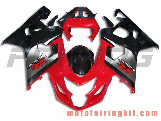 Kits de carenado aptos para GSX-R750 GSX-R600 K4 2004 2005 GSXR 600 750 K4 04 05 Molde de inyección de plástico ABS Carrocería completa para motocicleta Marco de carrocería de posventa (rojo y negro) B033