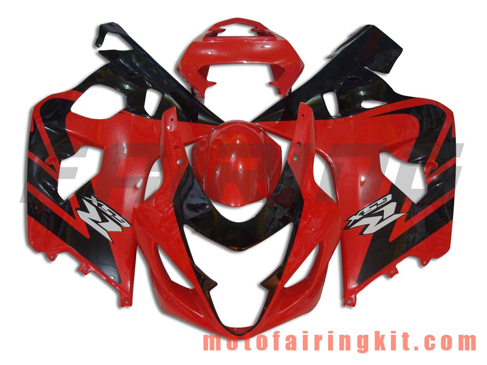 Kits de carenado aptos para GSX-R750 GSX-R600 K4 2004 2005 GSXR 600 750 K4 04 05 Molde de inyección de plástico ABS Carrocería completa para motocicleta Marco de carrocería de posventa (rojo y negro) B034