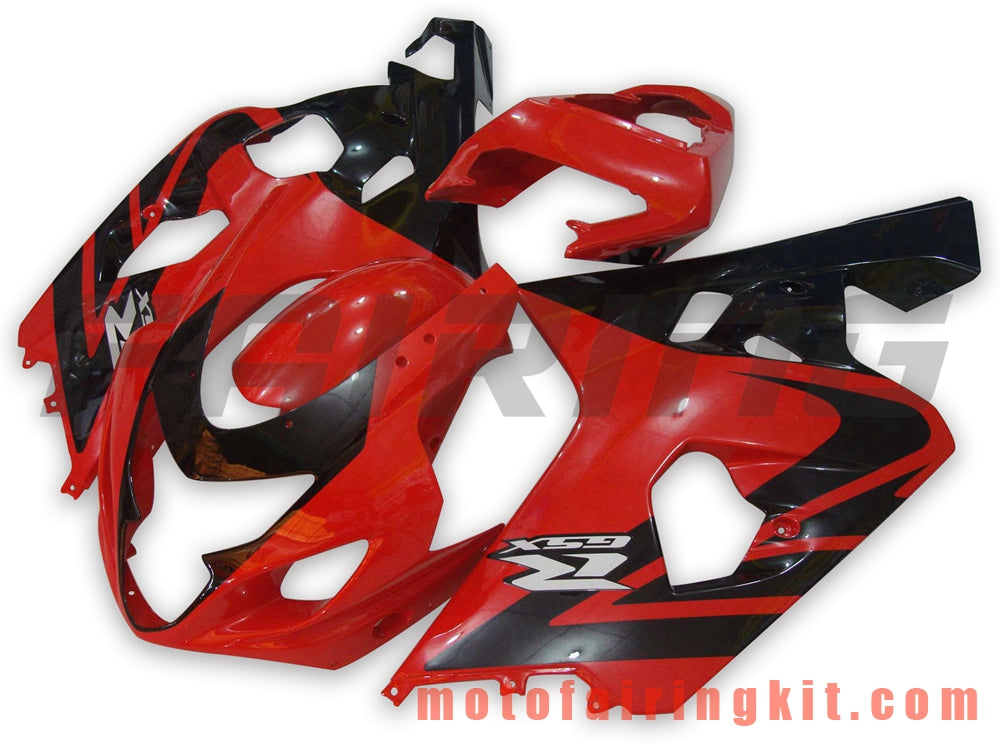 Kits de carenado aptos para GSX-R750 GSX-R600 K4 2004 2005 GSXR 600 750 K4 04 05 Molde de inyección de plástico ABS Carrocería completa para motocicleta Marco de carrocería de posventa (rojo y negro) B034