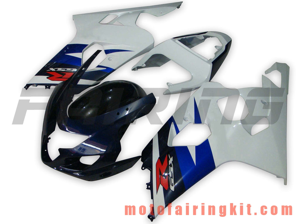 Kits de carenado aptos para GSX-R750 GSX-R600 K4 2004 2005 GSXR 600 750 K4 04 05 Molde de inyección de plástico ABS Carrocería completa para motocicleta Marco de carrocería de posventa (blanco y negro) B037