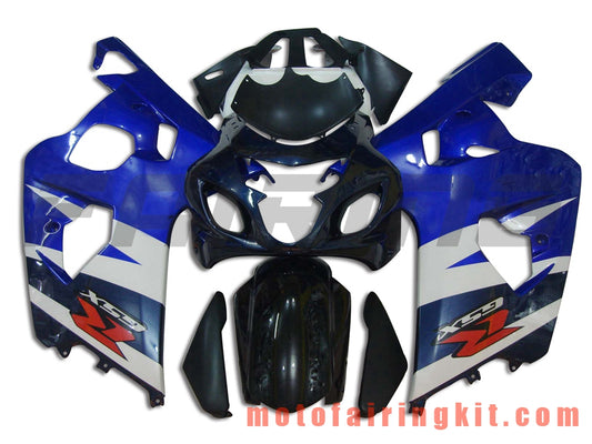 Kits de carenado aptos para GSX-R750 GSX-R600 K4 2004 2005 GSXR 600 750 K4 04 05 Molde de inyección de plástico ABS Carrocería completa para motocicleta Marco de carrocería de posventa (azul y negro) B040