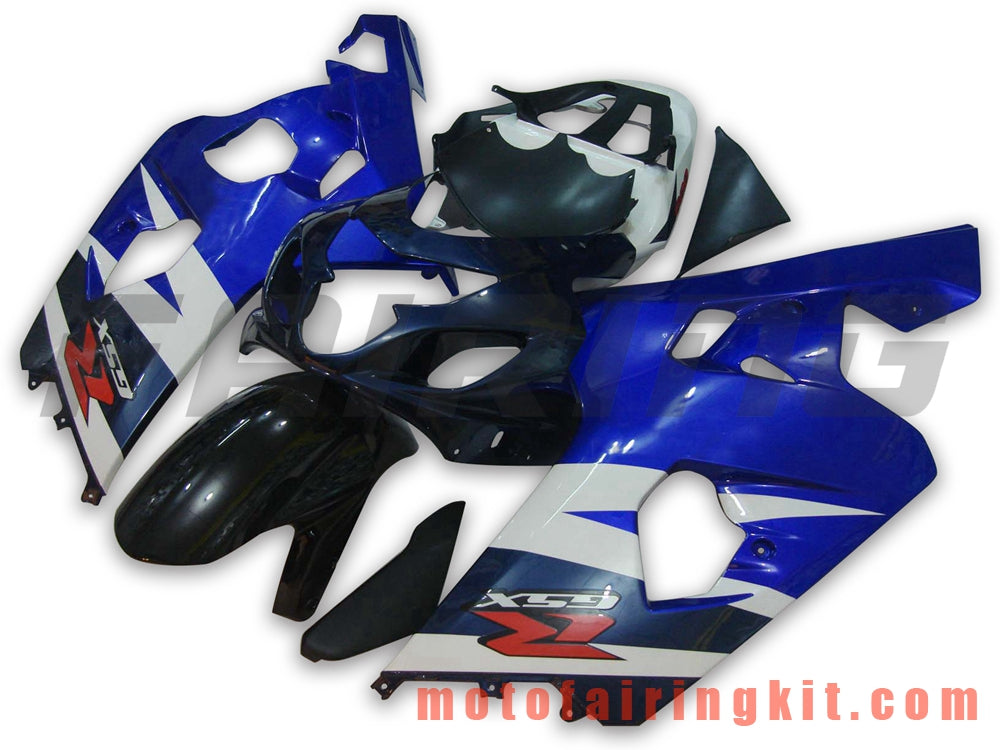 Fairing Kits Fit for GSX-R750 GSX-R600 K4 2004 2005 GSXR 600 750 K4 04 05 Plastic ABS Injection Mold Complete Motorcycle Body Aftermarket Bodywork Frame (Blue & Black) B040