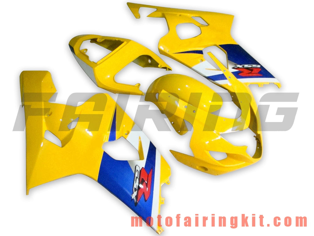 Fairing Kits Fit for GSX-R750 GSX-R600 K4 2004 2005 GSXR 600 750 K4 04 05 Plastic ABS Injection Mold Complete Motorcycle Body Aftermarket Bodywork Frame (Yellow & Blue) B042