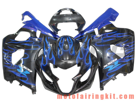 Fairing Kits Fit for GSX-R750 GSX-R600 K4 2004 2005 GSXR 600 750 K4 04 05 Plastic ABS Injection Mold Complete Motorcycle Body Aftermarket Bodywork Frame (Blue & Black) B044