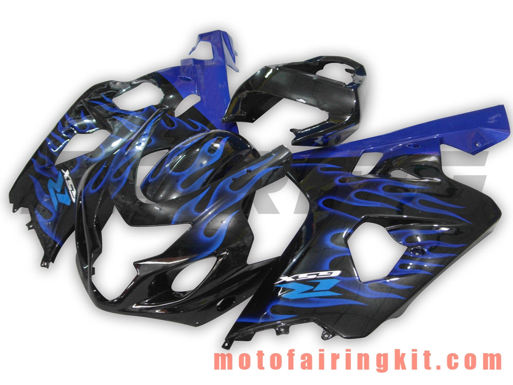 Kits de carenado aptos para GSX-R750 GSX-R600 K4 2004 2005 GSXR 600 750 K4 04 05 Molde de inyección de plástico ABS Carrocería completa para motocicleta Carrocería de posventa Marco (azul y negro) B044