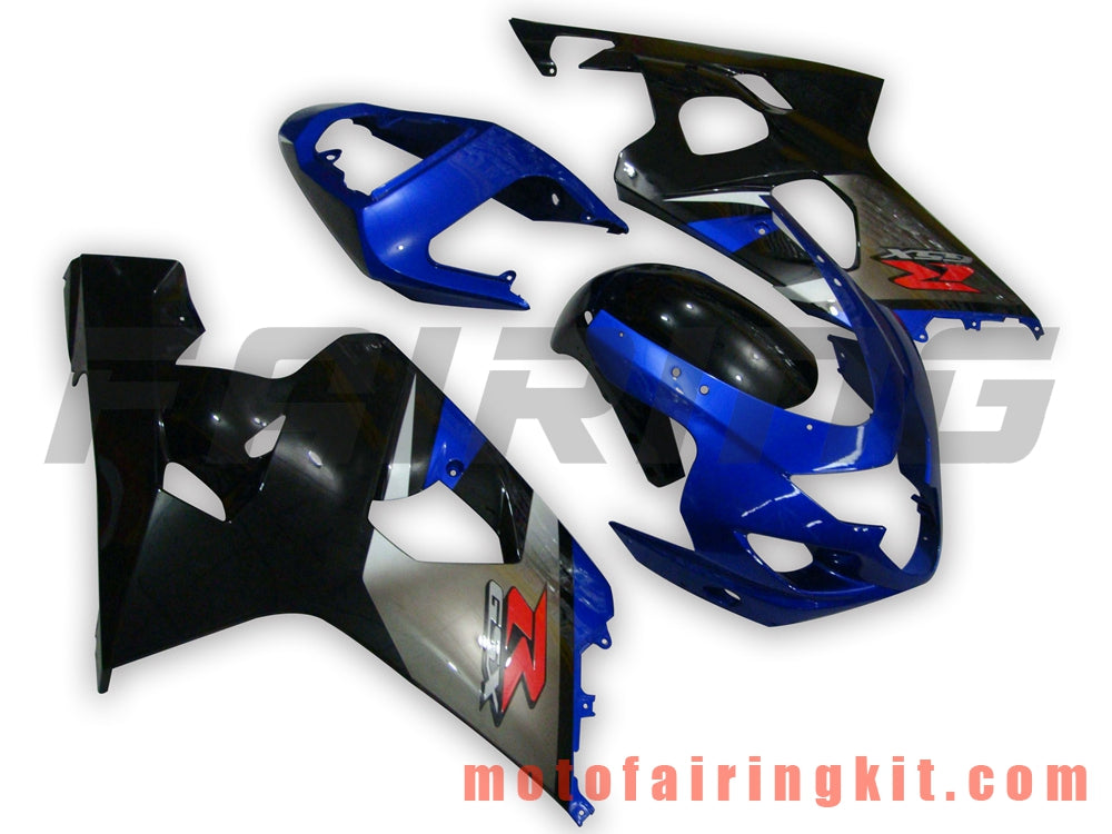 Fairing Kits Fit for GSX-R750 GSX-R600 K4 2004 2005 GSXR 600 750 K4 04 05 Plastic ABS Injection Mold Complete Motorcycle Body Aftermarket Bodywork Frame (Blue & Black) B045