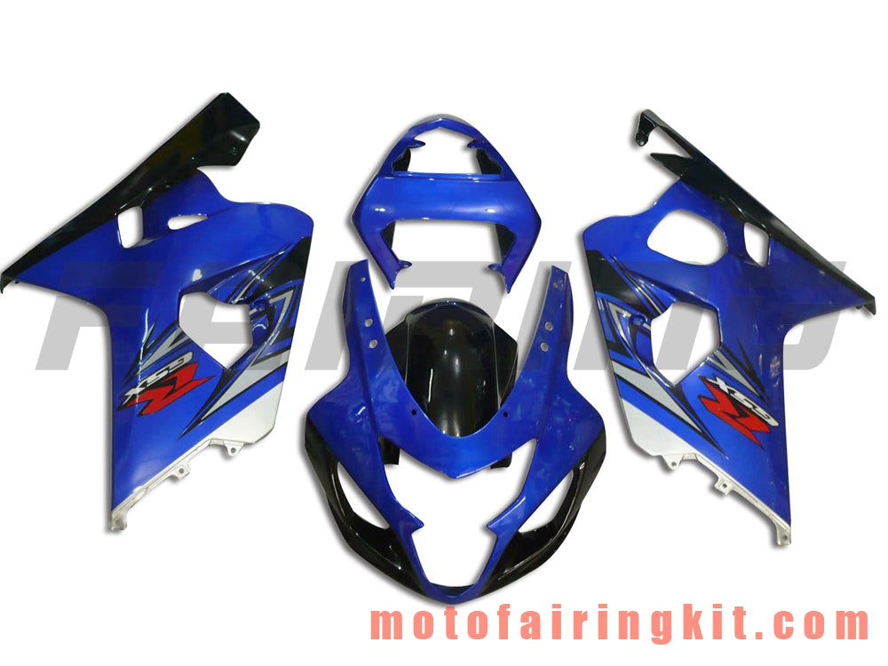 Fairing Kits Fit for GSX-R750 GSX-R600 K4 2004 2005 GSXR 600 750 K4 04 05 Plastic ABS Injection Mold Complete Motorcycle Body Aftermarket Bodywork Frame (Blue & Black) B046