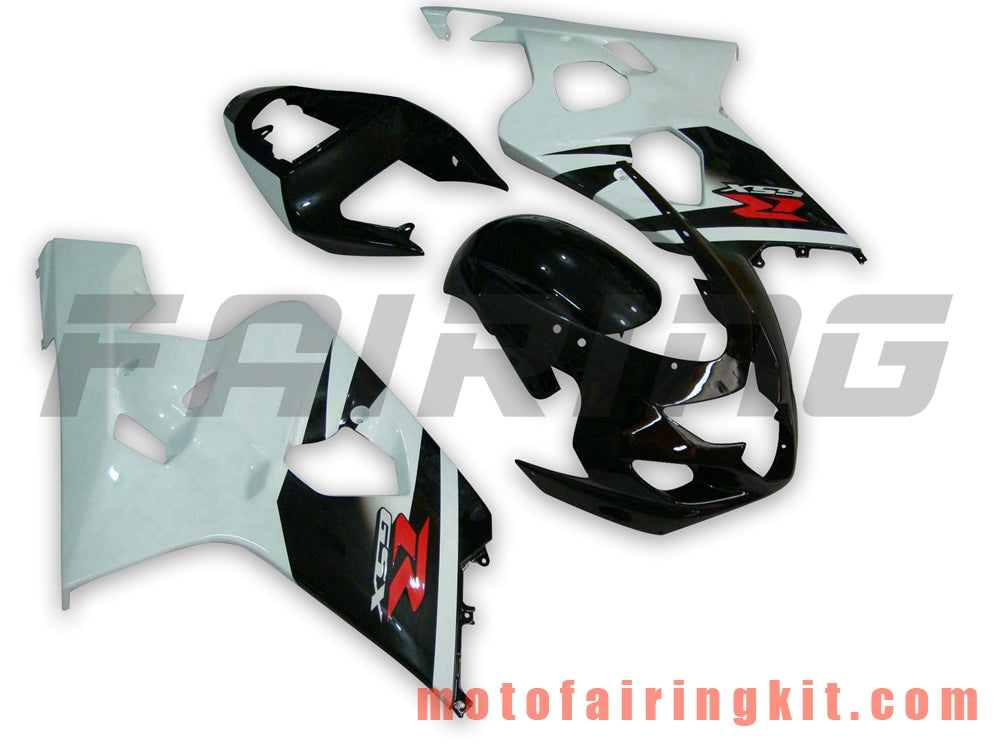 Fairing Kits Fit for GSX-R750 GSX-R600 K4 2004 2005 GSXR 600 750 K4 04 05 Plastic ABS Injection Mold Complete Motorcycle Body Aftermarket Bodywork Frame (Black & White) B048