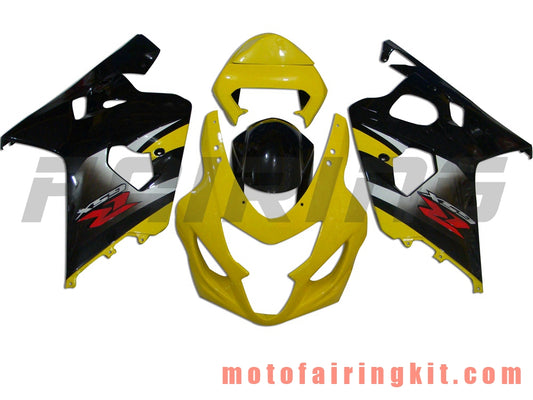 Fairing Kits Fit for GSX-R750 GSX-R600 K4 2004 2005 GSXR 600 750 K4 04 05 Plastic ABS Injection Mold Complete Motorcycle Body Aftermarket Bodywork Frame (Yellow & Black) B050