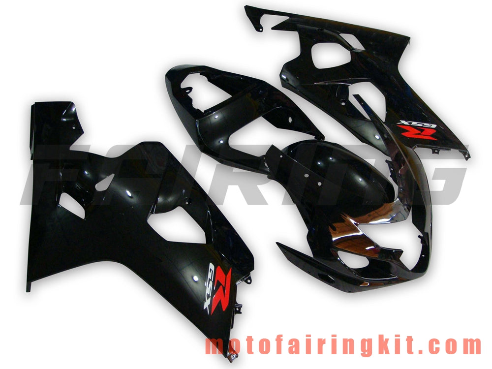 Fairing Kits Fit for GSX-R750 GSX-R600 K4 2004 2005 GSXR 600 750 K4 04 05 Plastic ABS Injection Mold Complete Motorcycle Body Aftermarket Bodywork Frame (Black) B051