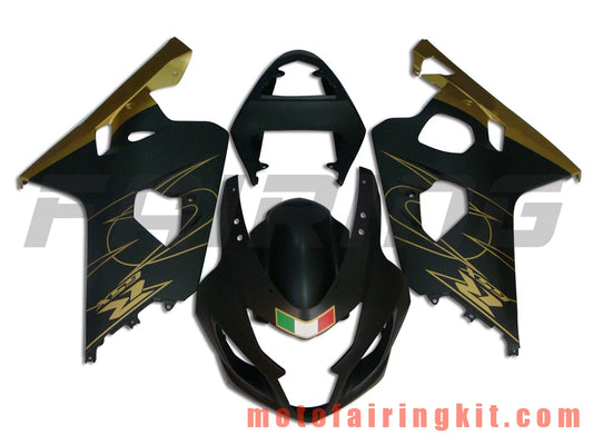 Fairing Kits Fit for GSX-R750 GSX-R600 K4 2004 2005 GSXR 600 750 K4 04 05 Plastic ABS Injection Mold Complete Motorcycle Body Aftermarket Bodywork Frame (Black & Gold) B053