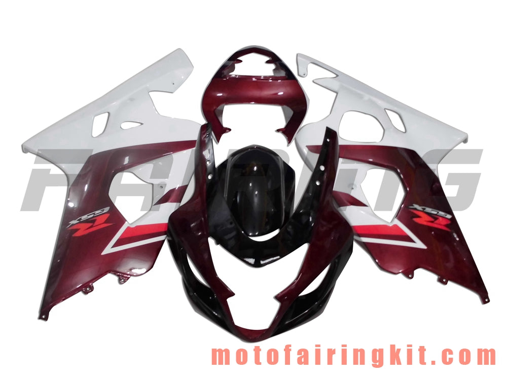 Kits de carenado aptos para GSX-R750 GSX-R600 K4 2004 2005 GSXR 600 750 K4 04 05 Molde de inyección de plástico ABS Carrocería completa para motocicleta Marco de carrocería de posventa (rojo y blanco) B057