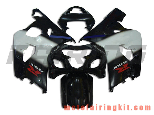 フェアリングキット GSX-R750 GSX-R600 K4 2004 2005 GSXR 600 750 K4 04 05 プラスチック ABS 射出成型 完全なオートバイボディ アフターマーケットボディワークフレーム (ブラック &amp; ホワイト) B059