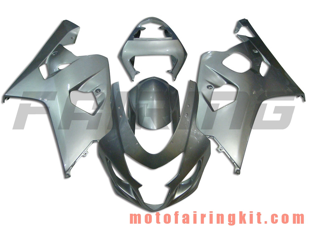 Fairing Kits Fit for GSX-R750 GSX-R600 K4 2004 2005 GSXR 600 750 K4 04 05 Plastic ABS Injection Mold Complete Motorcycle Body Aftermarket Bodywork Frame (Silver) B063