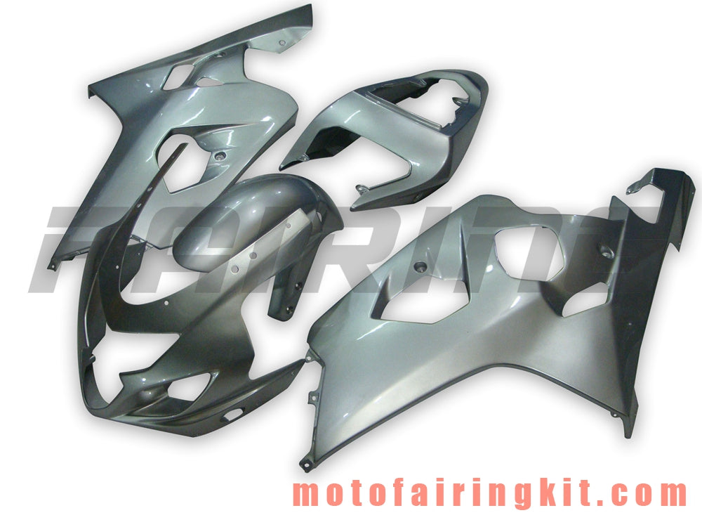 Fairing Kits Fit for GSX-R750 GSX-R600 K4 2004 2005 GSXR 600 750 K4 04 05 Plastic ABS Injection Mold Complete Motorcycle Body Aftermarket Bodywork Frame (Silver) B063