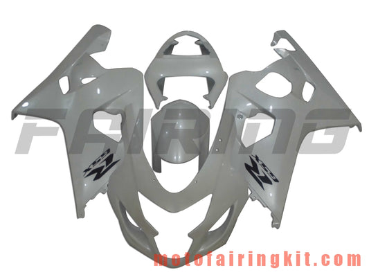 Fairing Kits Fit for GSX-R750 GSX-R600 K4 2004 2005 GSXR 600 750 K4 04 05 Plastic ABS Injection Mold Complete Motorcycle Body Aftermarket Bodywork Frame (White) B064