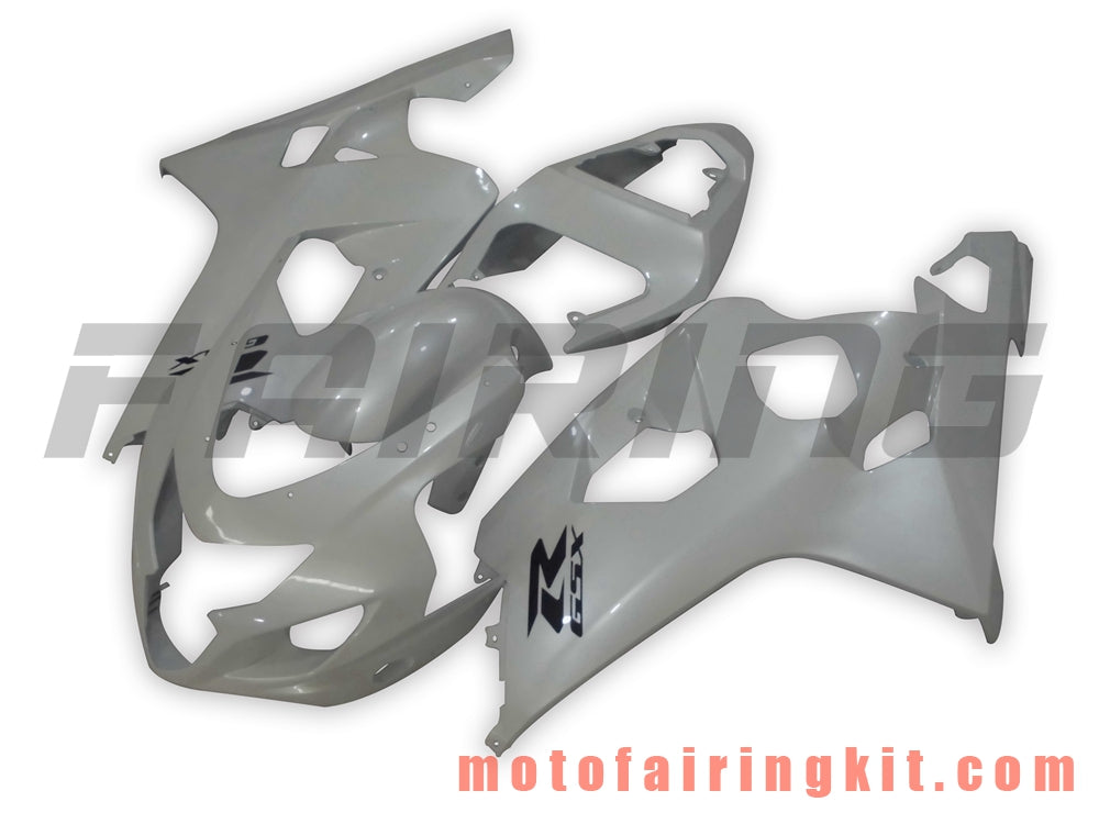 Fairing Kits Fit for GSX-R750 GSX-R600 K4 2004 2005 GSXR 600 750 K4 04 05 Plastic ABS Injection Mold Complete Motorcycle Body Aftermarket Bodywork Frame (White) B064