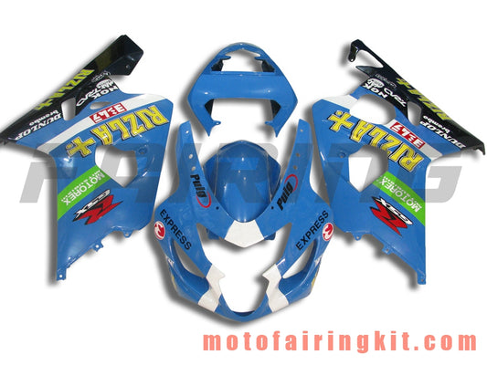 Fairing Kits Fit for GSX-R750 GSX-R600 K4 2004 2005 GSXR 600 750 K4 04 05 Plastic ABS Injection Mold Complete Motorcycle Body Aftermarket Bodywork Frame (Blue & Black) B068