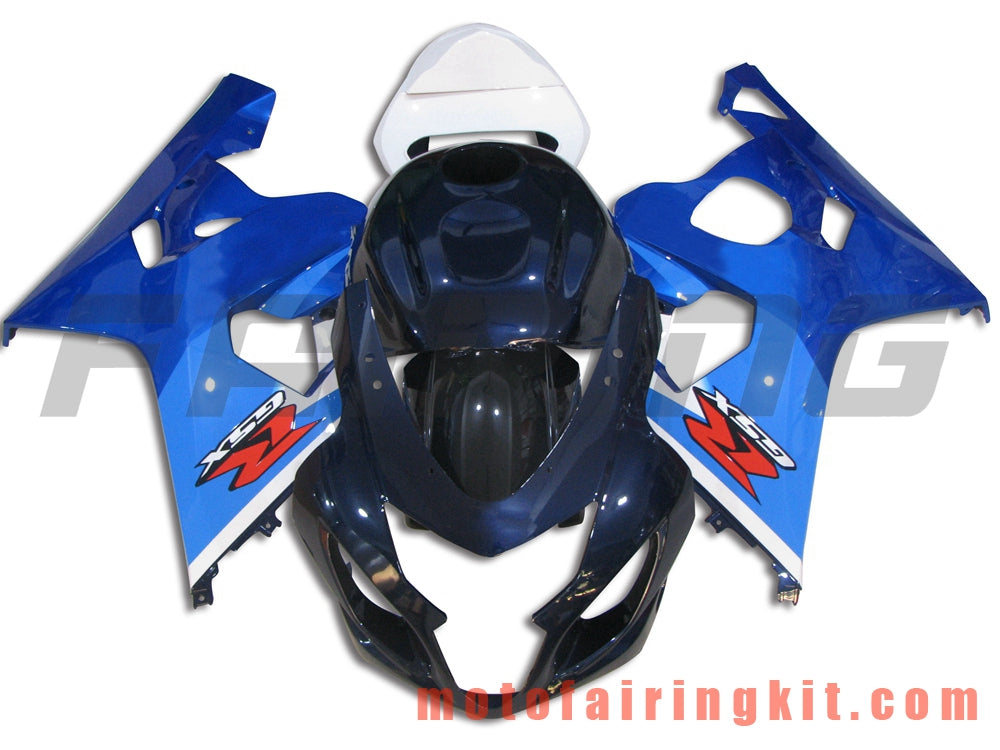 Kits de carenado aptos para GSX-R750 GSX-R600 K4 2004 2005 GSXR 600 750 K4 04 05 Molde de inyección de plástico ABS Carrocería completa para motocicleta Carrocería de posventa Marco (azul y negro) B071