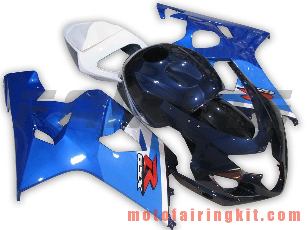 Kits de carenado aptos para GSX-R750 GSX-R600 K4 2004 2005 GSXR 600 750 K4 04 05 Molde de inyección de plástico ABS Carrocería completa para motocicleta Carrocería de posventa Marco (azul y negro) B071