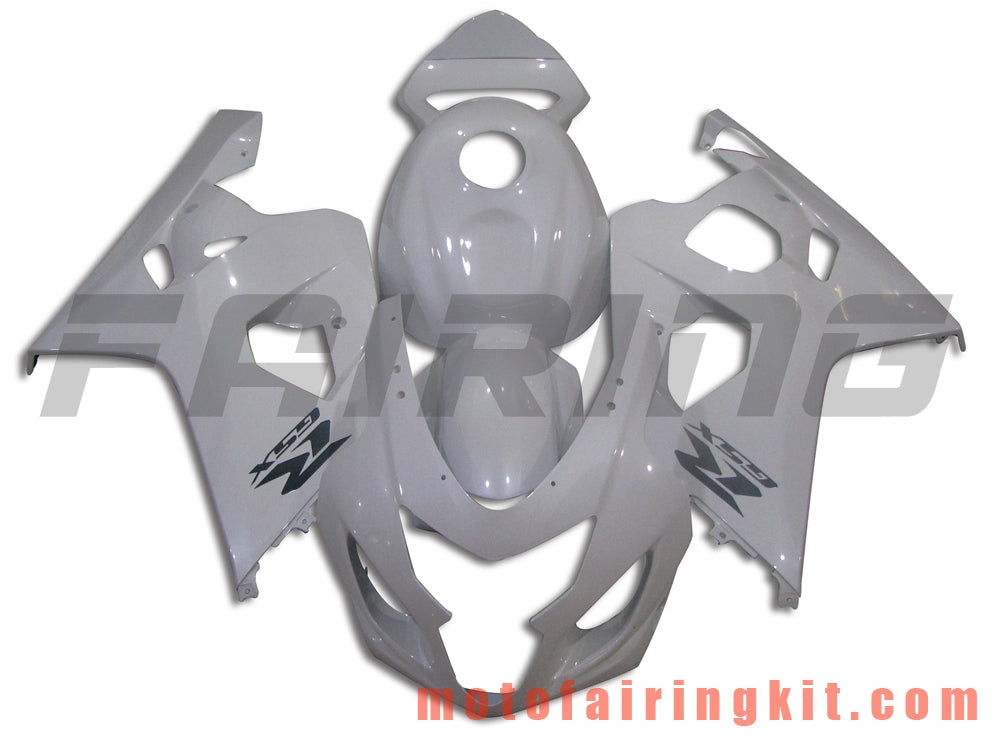 Fairing Kits Fit for GSX-R750 GSX-R600 K4 2004 2005 GSXR 600 750 K4 04 05 Plastic ABS Injection Mold Complete Motorcycle Body Aftermarket Bodywork Frame (White) B072